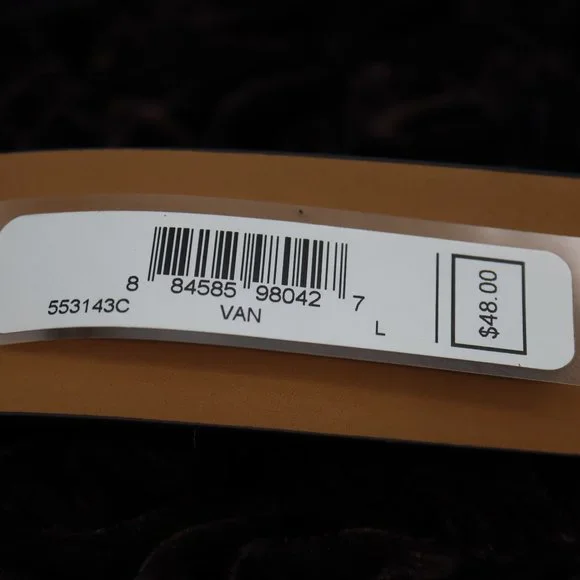 Michael Kors Vanilla Logo Signature Faux Leather Gold Buckle Belt, Size Large - Picture 9 of 14